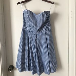Lauren James Corbin blue gingham dress LARGE
